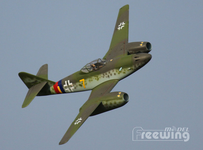 Freewing Twin EDF Messerschmitt Me-262 Yellow 7 V2 Jet