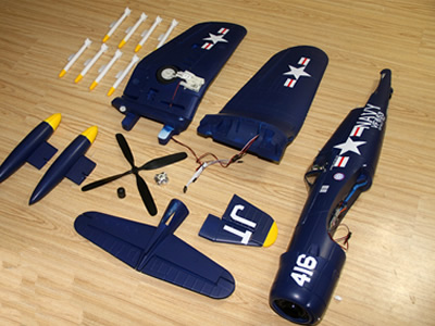 >FlightLine F4U-1D Corsair Bubble 1200mm Wingspan - PNP RC Airplane