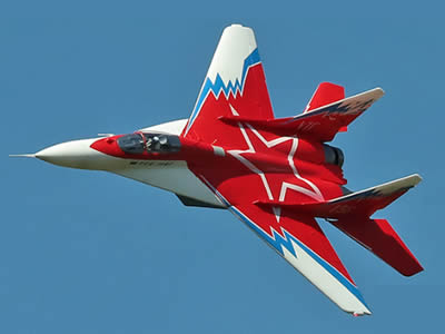 Freewing MiG-29 V2 Red OVT Twin 80mm EDF Jet PNP RC Airlane